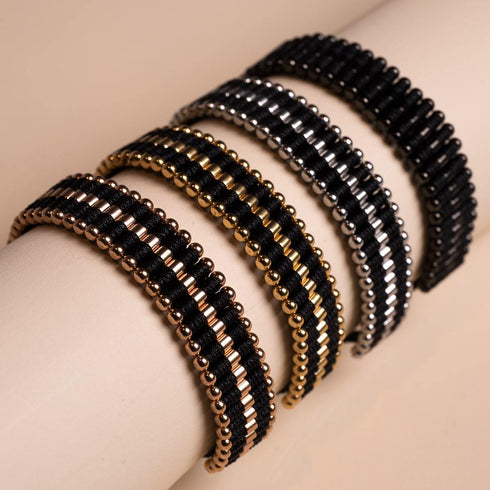 Schwarz | 18 Karat Roségold | Amici Armband